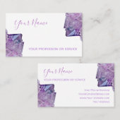 大切アメジスト宝石ジュエラージュエリービジネスca 名刺 (正面/裏面)