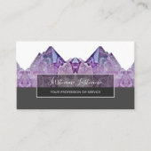 大切アメジスト宝石ラグジュアリー結晶ジュエリー 名刺 (正面)