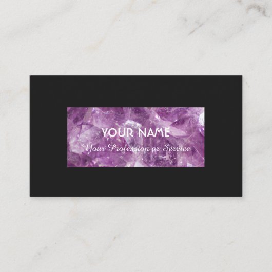 大切アメジスト宝石名刺 名刺 (正面)