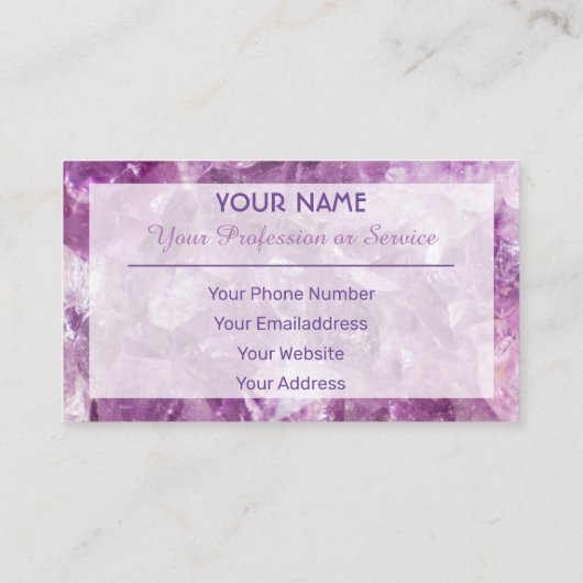 大切アメジストgem名刺 名刺 (裏面)