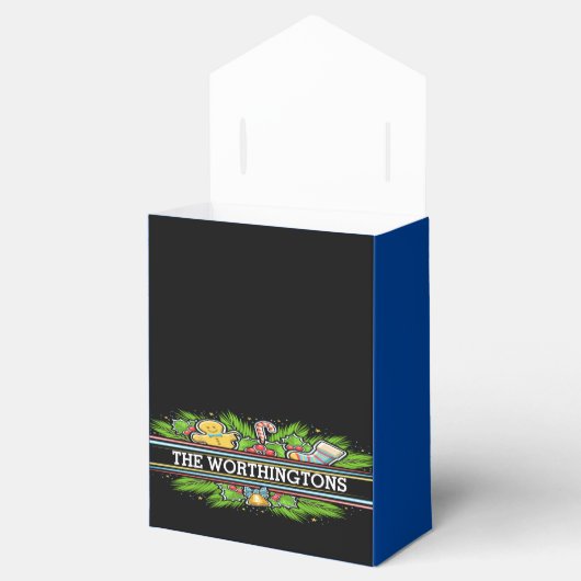 大切クリスマスプレゼントの箱 – 戻る フェイバーボックス (オープン)