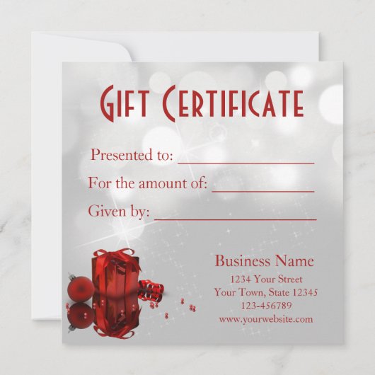 大切クリスマスプレゼント (裏面)