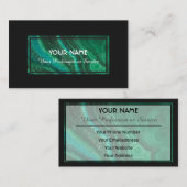 大切グリーンクリスタル宝石名刺 名刺 (正面/裏面)