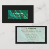 大切グリーンクリスタル宝石名刺 名刺 (正面/裏面)