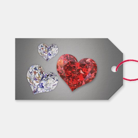 大切ダイヤエレガントモンドハート ギフトタグ (正面(横))