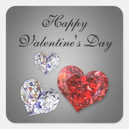 大切ダイヤエレガントモンドハート スクエアシール (正面)