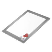 大切ダイヤエレガントモンドハート ノートパッド (アングル)