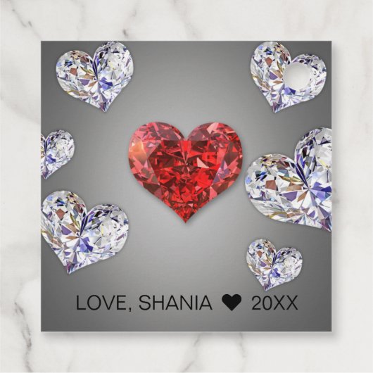 大切ダイヤエレガントモンドハート フェイバータグ (裏面)