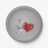 大切ダイヤエレガントモンドハート ペーパープレート (正面)