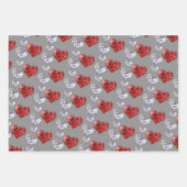 大切ダイヤエレガントモンドハート ラッピングペーパーシート (正面)