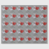 大切ダイヤエレガントモンドハート ラッピングペーパー (フラット)