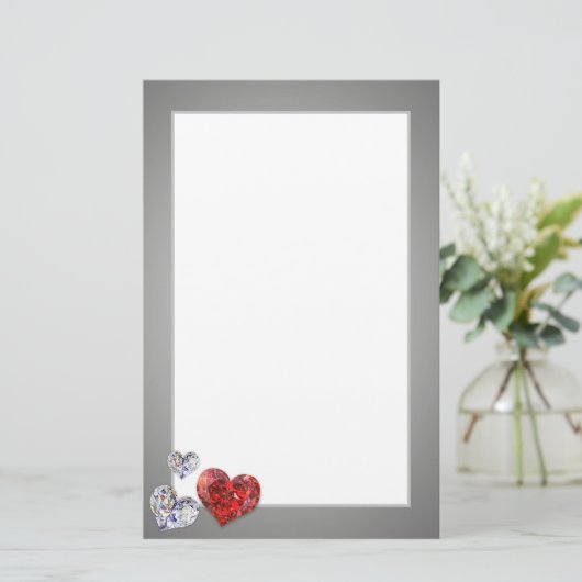 大切ダイヤエレガントモンドハート 便箋 (スタンド正面)