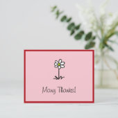 大切デイジー多感謝していパーソナライズされたカード ポストカード (スタンド正面)