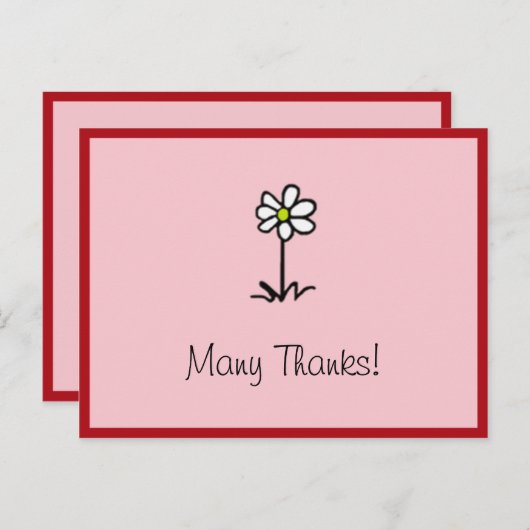 大切デイジー多感謝していパーソナライズされたカード ポストカード (正面/裏面)