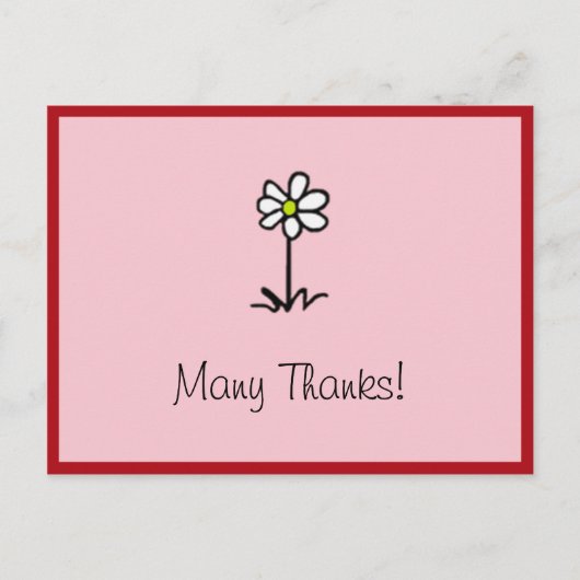 大切デイジー多感謝していパーソナライズされたカード ポストカード (正面)