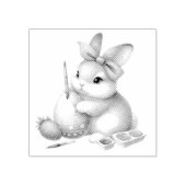 大切ハッピーイースターバ絵を描ニーのゴム印 ラバースタンプ (インプリント)