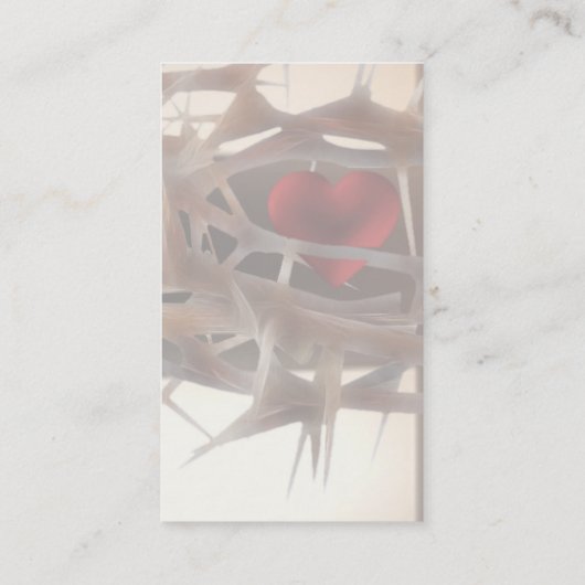 大切ハート名刺テンプレート 名刺 (裏面)