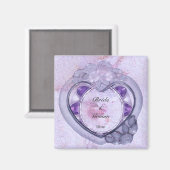 大切ハート結婚式の引き出物磁石 マグネット (正面/裏面)