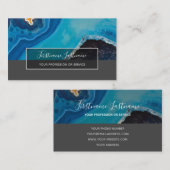 大切ブルークリスタルジェムズラグジュアリージュエリー 名刺 (正面/裏面)