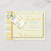 大切ベビーリマインダーノーテカード エンクロージャーカード (裏面)