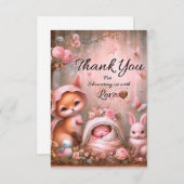 大切ベビー、ベビーシャワーサンキューカード サンキューカード (正面/裏面)