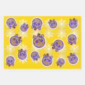 大切休日ラッピング紙3枚組 ラッピングペーパーシート (正面)