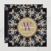 大切宝石モノグラ結婚ム 招待状 (正面/裏面)