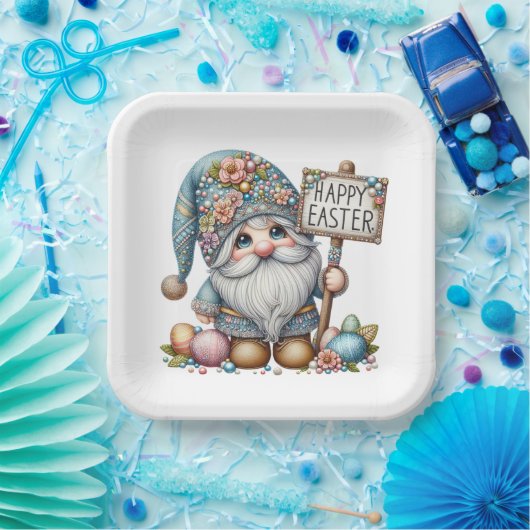 大切格言イースターテーマ招待状 ペーパープレート (パーティー)