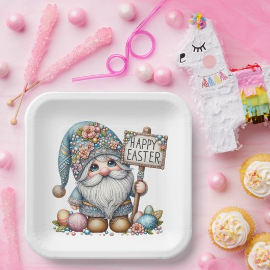 大切格言イースターテーマ招待状 ペーパープレート (パーティー)