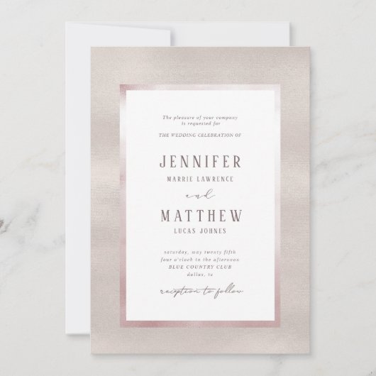 大切真珠結婚式招待状 招待状 (正面)