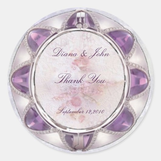 大切結婚ステッカー ラウンドシール (正面)