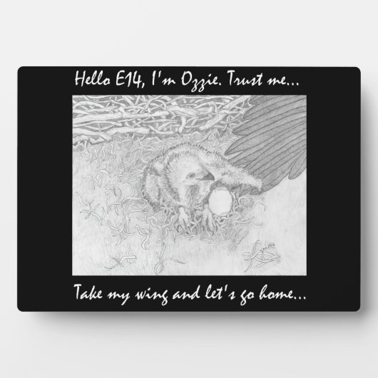 大切E14オジーの翼を持って帰ろう フォトプラーク (正面)