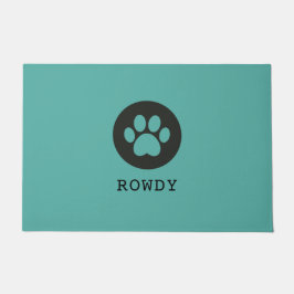 大切Pawcelsロゴカスタマイズ可能なフードマット ドアマット