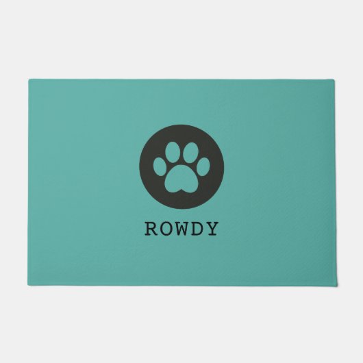 大切Pawcelsロゴカスタマイズ可能なフードマット ドアマット (正面)