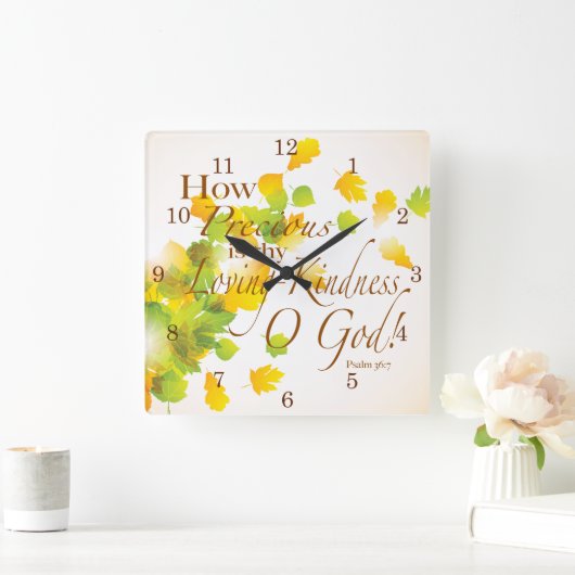 大切Thy愛情のある親切さがいかにであるか スクエア壁時計 (ホーム)