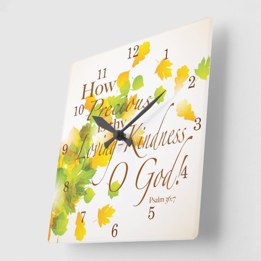 大切Thy愛情のある親切さがいかにであるか スクエア壁時計 (傾斜)