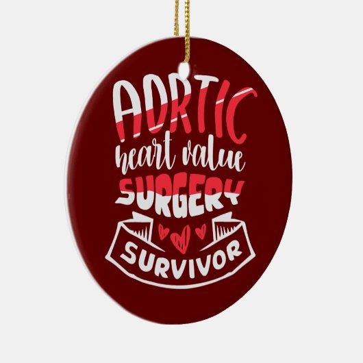 大動脈ハートの手術を受けたハート病の遺族 セラミックオーナメント (右)