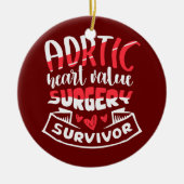 大動脈ハートの手術を受けたハート病の遺族 セラミックオーナメント (正面)