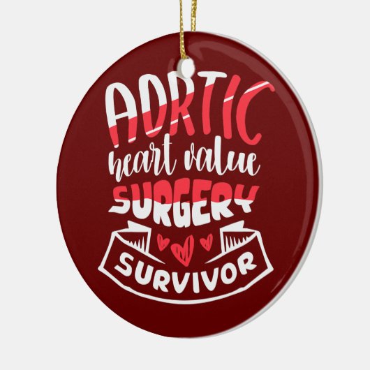 大動脈ハートの手術を受けたハート病の遺族 セラミックオーナメント (左)