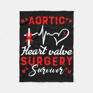 大動脈ハート弁手術を受けた遺族ハート病 フリースブランケット