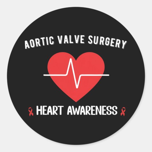 大動脈弁置換手術ハート認識度 ラウンドシール (正面)