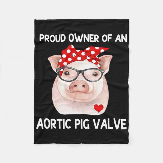 大動脈誇りを持った豚ハート病Aの所有者 フリースブランケット (正面)