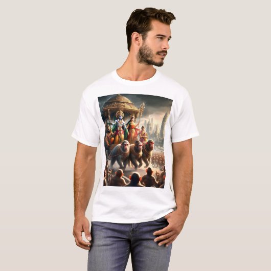 大勢の人々がpのパレードを見ている tシャツ (正面フル)