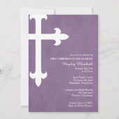 大十字宗教招待状、紫 招待状 (正面)