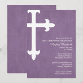 大十字宗教招待状、紫 招待状 (正面/裏面)