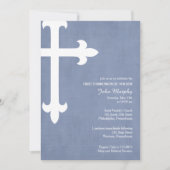 大十字宗教招待状、青 招待状 (正面)