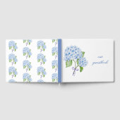 大千年フローラアジサイ名門私立校風のブルー ゲストブック (全面)