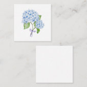 大千年フローラアジサイ名門私立校風のブルー ノートカード (正面/裏面)