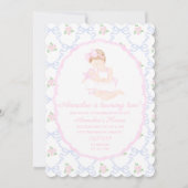 大千年名門私立校風ののドリーと私のピンクの弓 招待状 (正面)