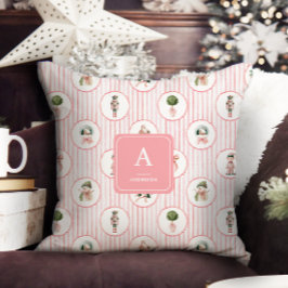 大千年名門私立校風ののピンクのくるみ割りクリスマス クッション